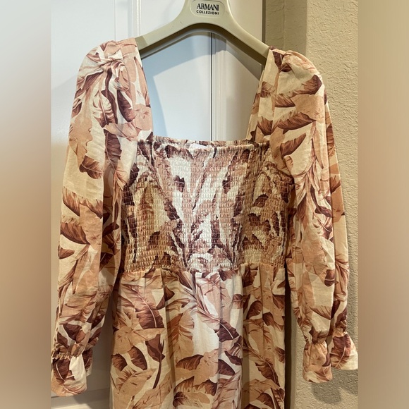 House of Harlow 1960 Muted Pink Floral Ruffled Maxi Sundress NWOT Size Small - Picture 3 of 9